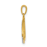 10k 1/6ct. Diamond Double Triangle Pendant